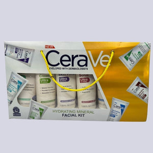 CeraVe Hydrating Mineral Facial Kit | 6 Step Skincare Set with Ceramides, Hyaluronic Acid & Niacinamide (100ml Each)