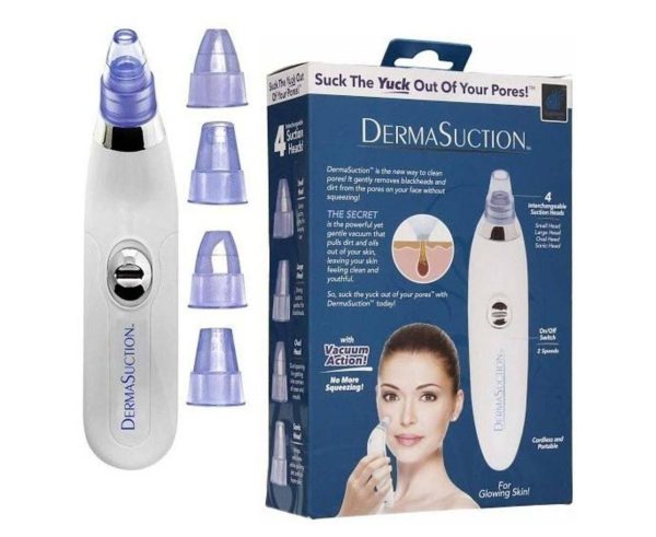 Hunt PK DermaSuction device with packaging and attachments on a white background