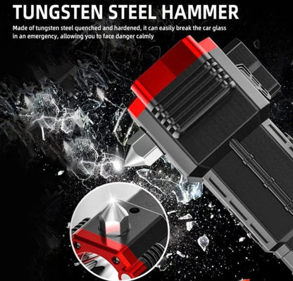 4-in-1 Emergency Flashlight Safety Hammer