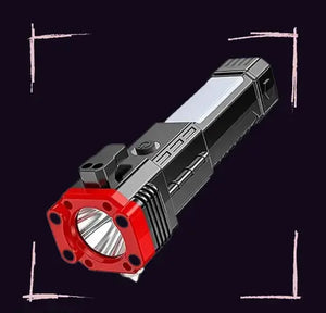 Rechargeable Tactical LED Flashlight | Power Bank | Safety Hammer