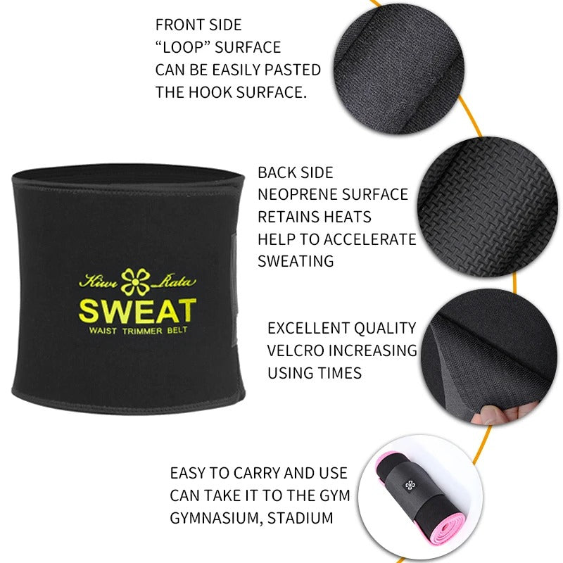 FREE Size | Waist Trainer Belly Shaper | High Compression Sweat Belt