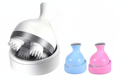 Hair washing device with attachments on a white background