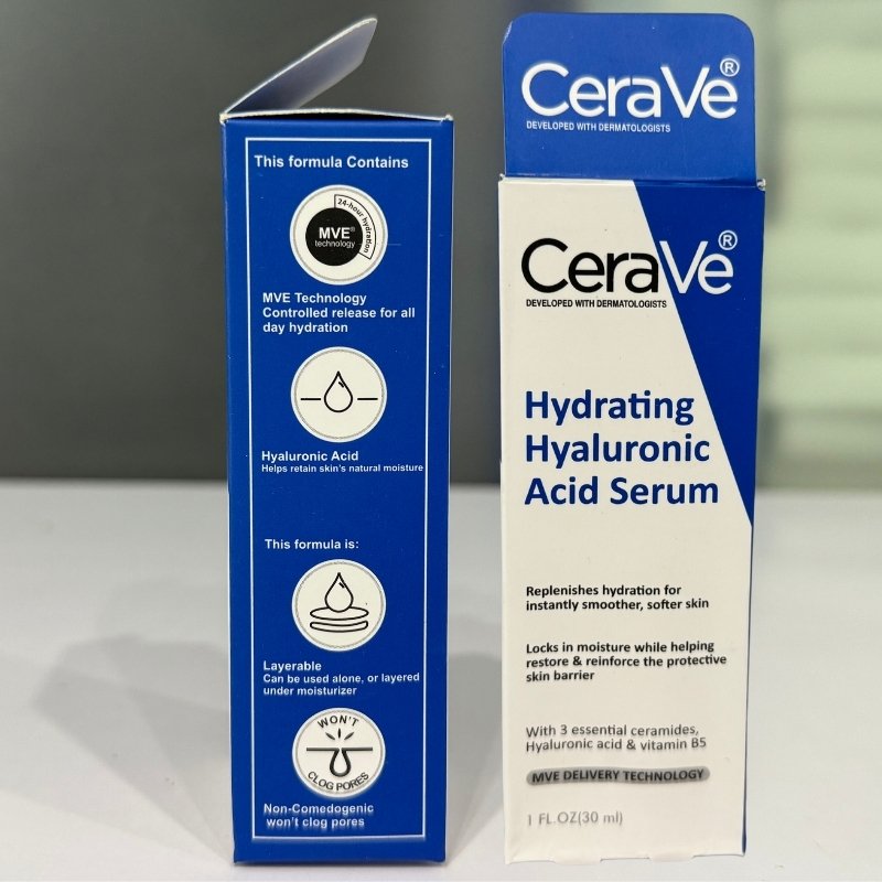 CeraVe Hydrating Face Serum 30ml | Hyaluronic Acid, Vitamin B5 & Ceramides
